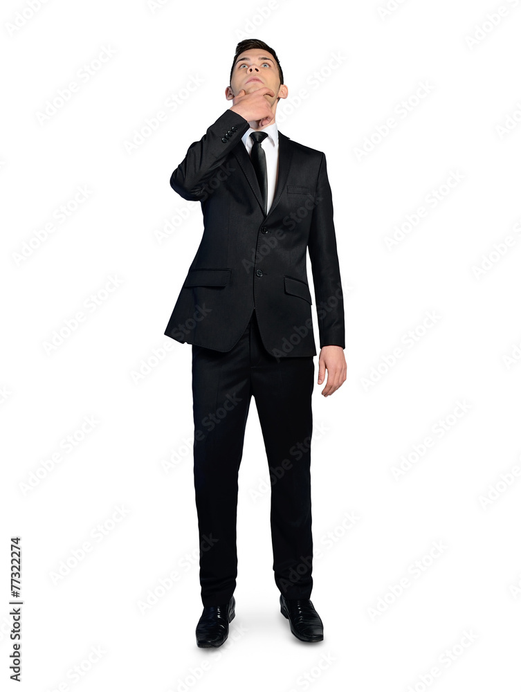 Business man thinking solution Business man thinking solution