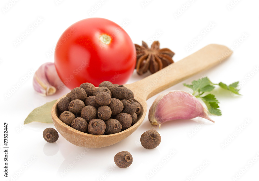 allspice isolated on white allspice isolated on white