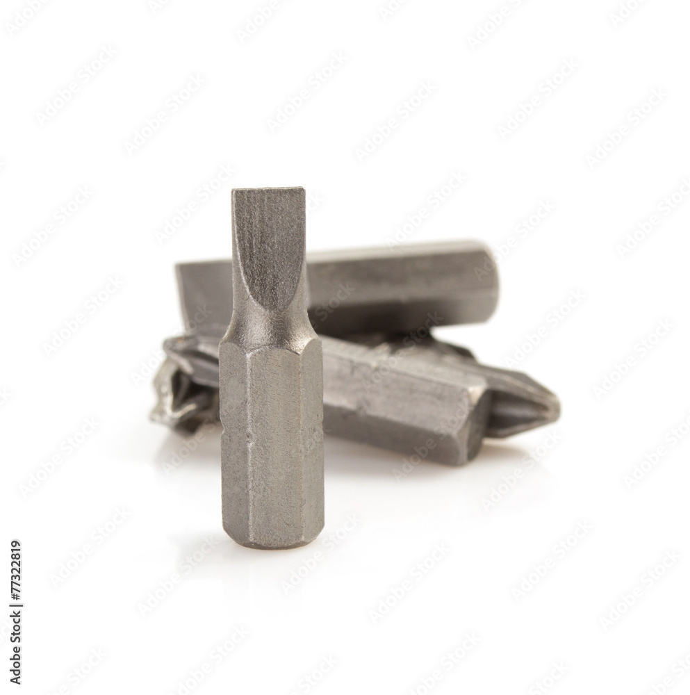 heads for screwdriver isolated on white heads for screwdriver isolated on white