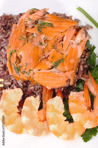 Red rice and shrimp