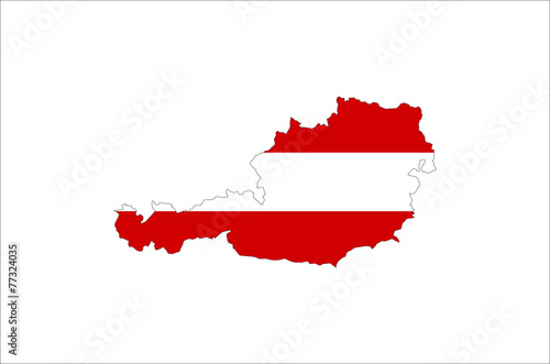 austria flag map