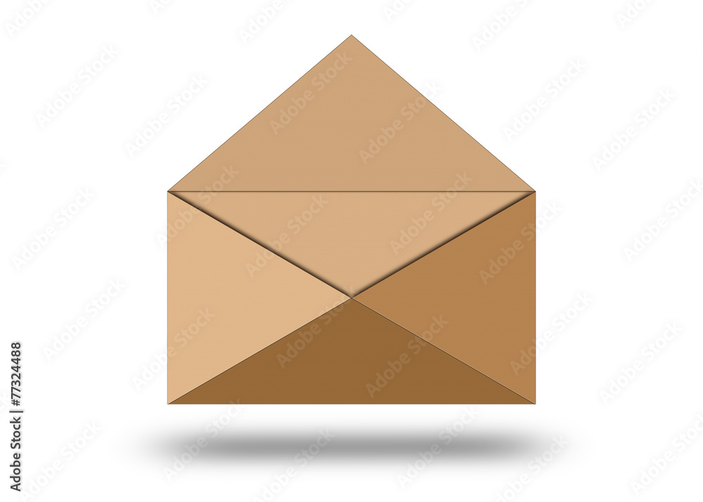 Illustration of blank paper envelope. Illustration of blank paper envelope.