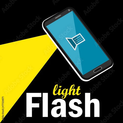 Flashlight icon for smartphone.