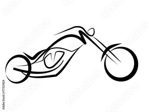 Custom Chopper Motorrad Tribal 