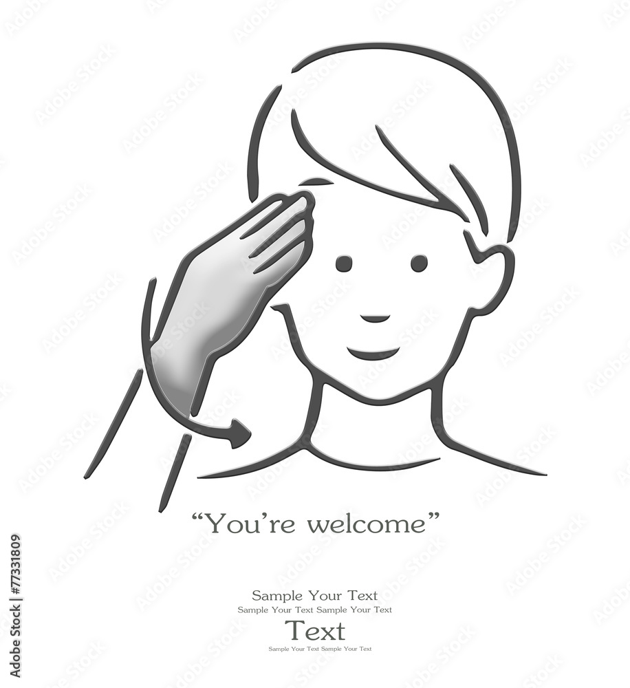 Welcoming meaning. Sign language Translate. Speech Voice vector.