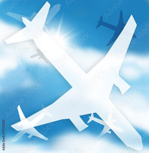 Sunny weather sky design