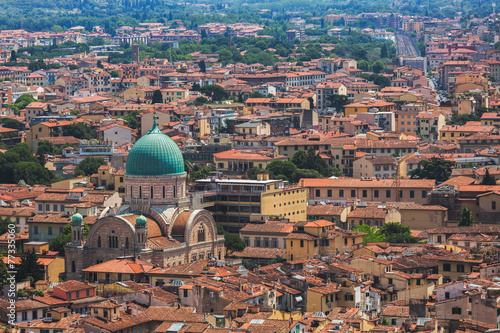 Panorama of old Florence and the church Saint Mary of the Flower