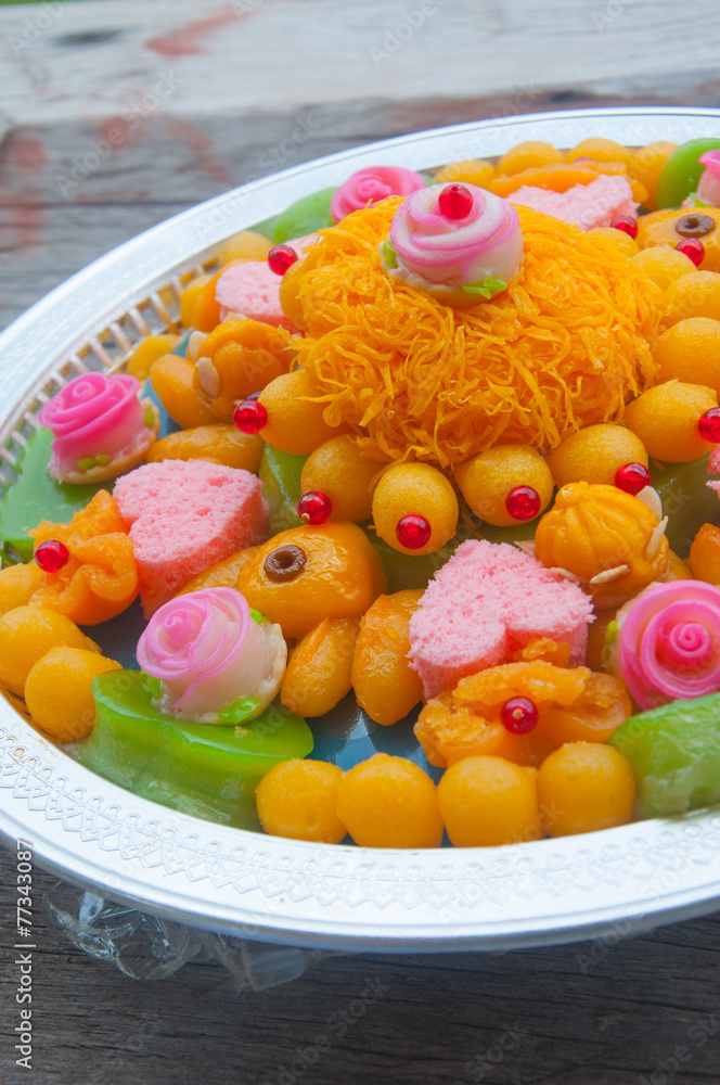 Thai traditional dessert which usually use in Thai wedding