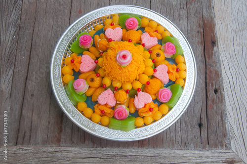 Thai traditional dessert which usually use in Thai wedding photo