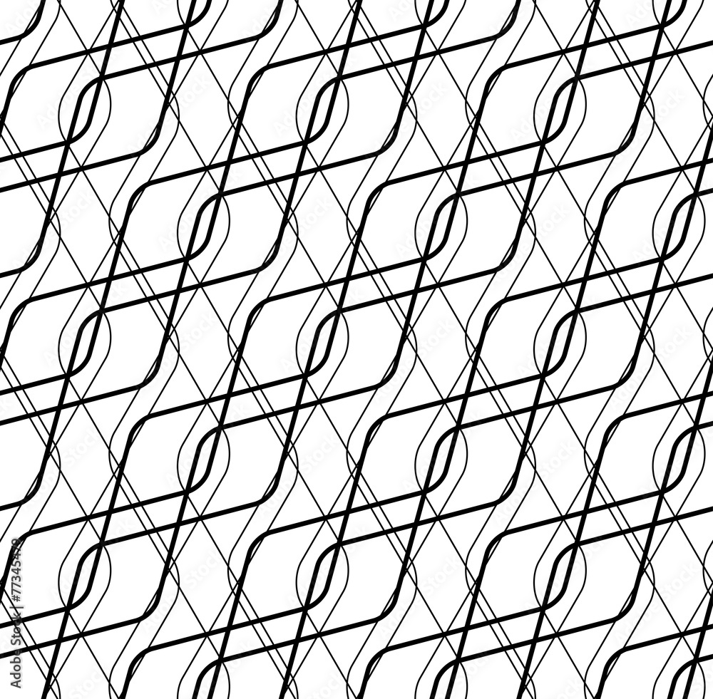 Black and white geometric seamless pattern with line. Black and white geometric seamless pattern with line.