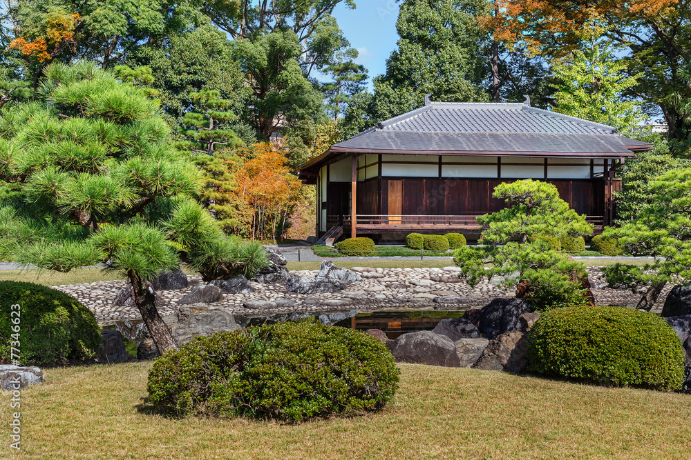 Seiryu-en with a Tea House at Nijo Castle in Kyoto