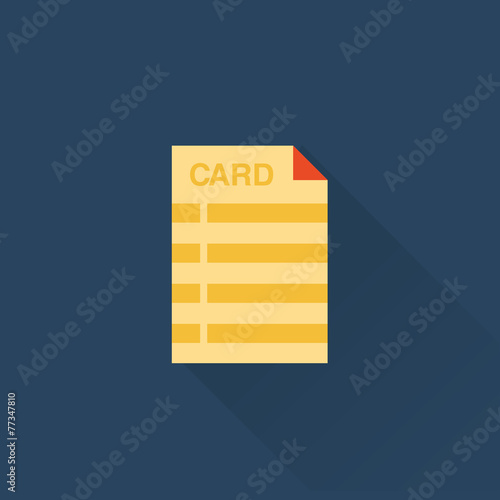 vector flat library card icon