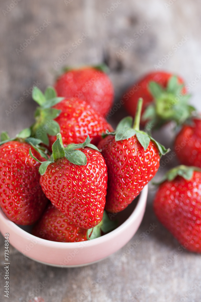 fresh strawberry in small bowl fresh strawberry in small bowl