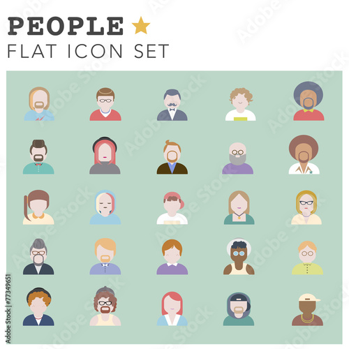 People Diversity Portrait Characters Avatar Vector Concept