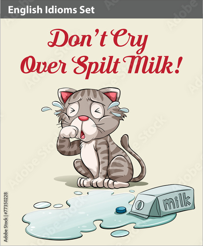 Don't cry over spilt milk idiom
