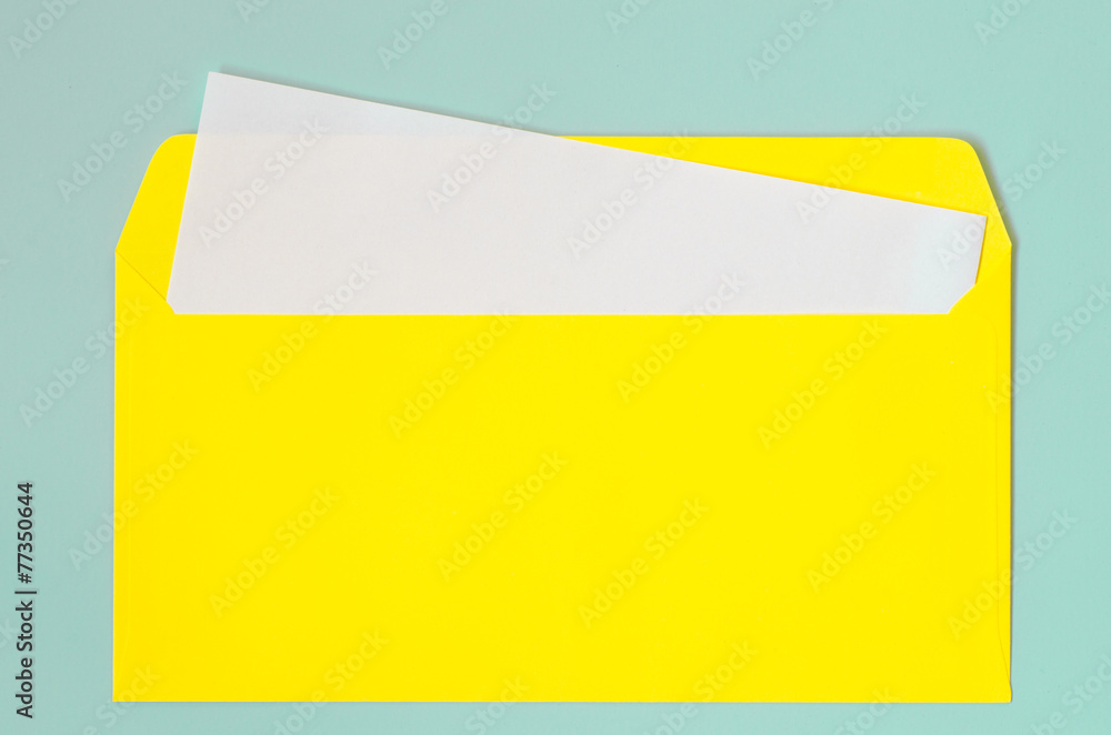 open envelope with blank paper open envelope with blank paper