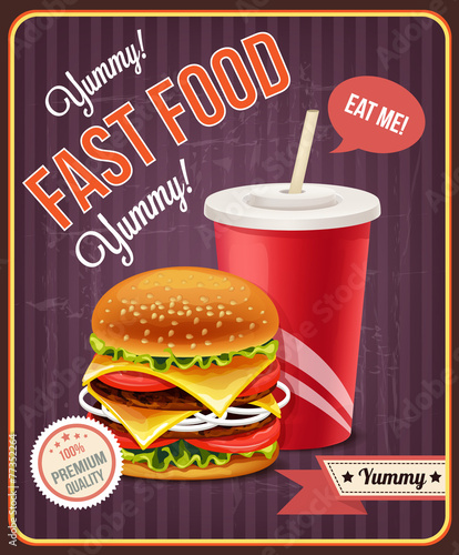 Fast food vector banner