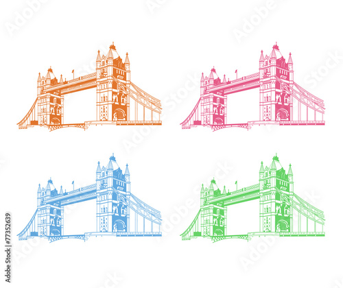 Vector tower bridge. London illustration