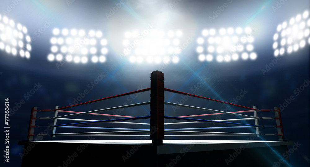 Boxing Ring In Arena - obrazy, fototapety, plakaty 