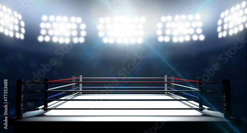 Boxing Ring In Arena photo
