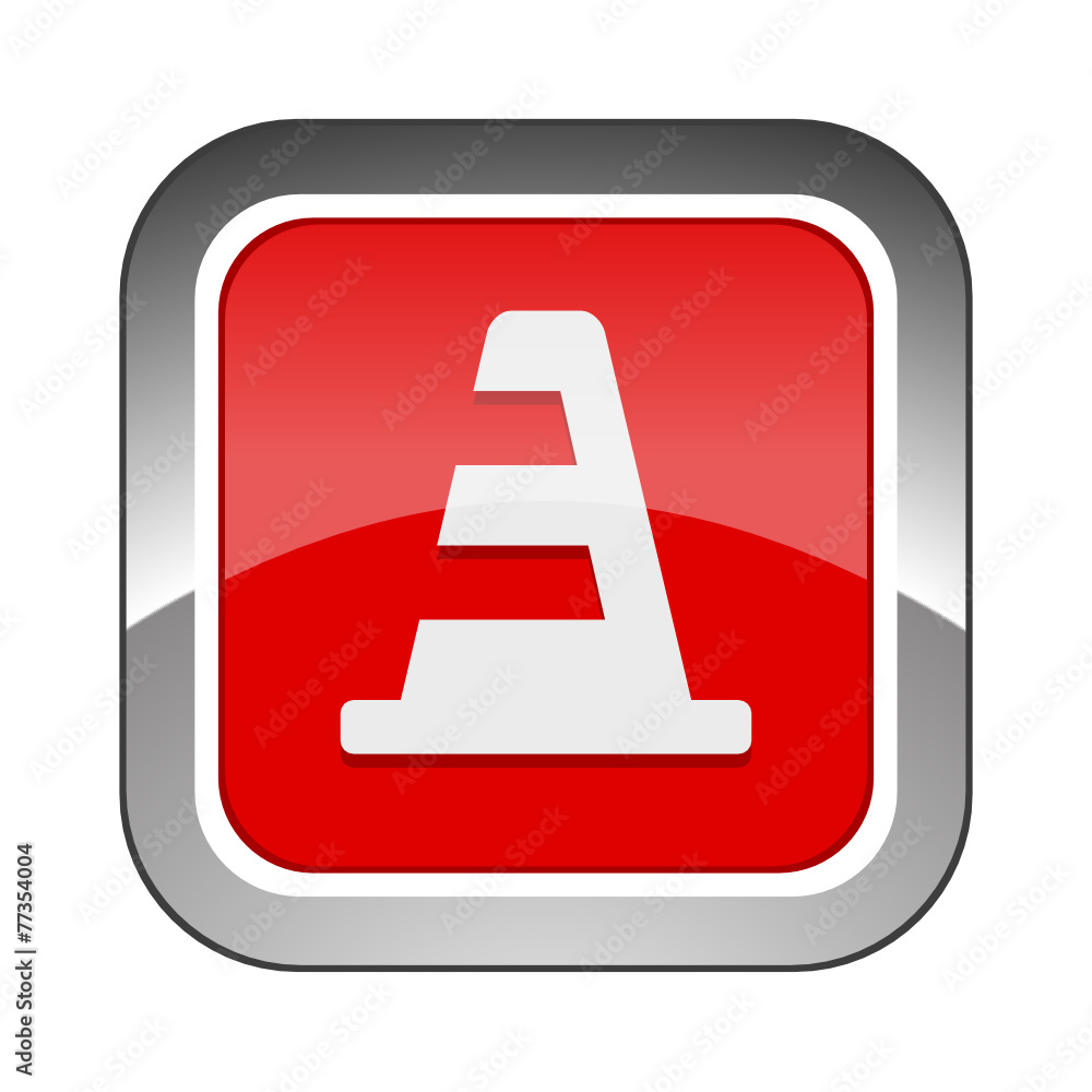 Chrome Square Button Chrome Square Button