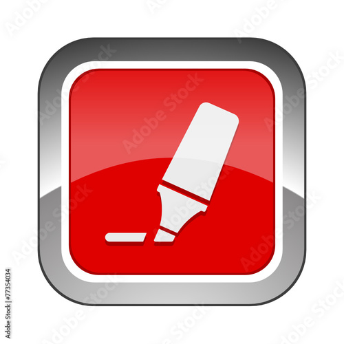 Chrome Square Button
