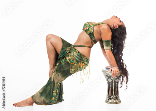 Belly dancer with drum photo