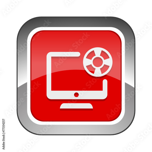 Chrome Square Button