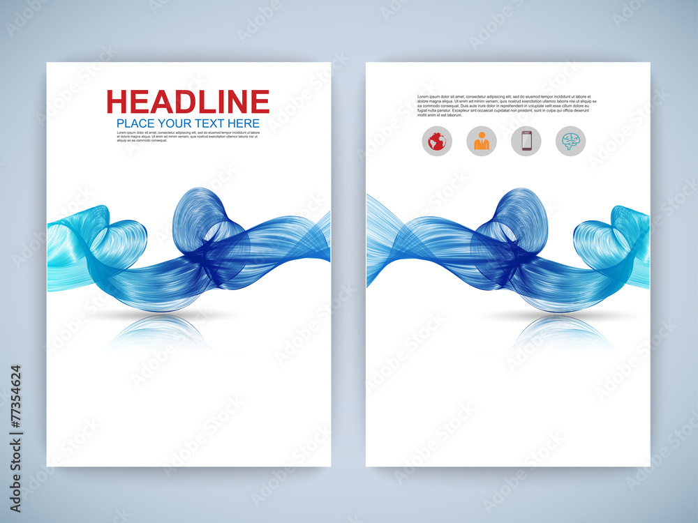 Fototapeta premium Cover Book Digital Design Minimal Style Template