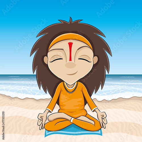 Vector illustration. Yoga.