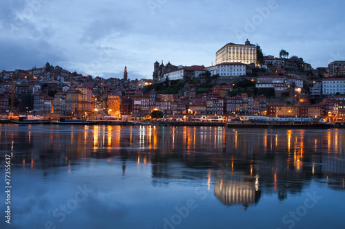 City of Porto Skyline at Dusk in Portugal