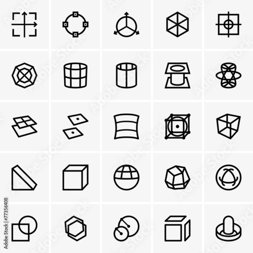 3d modelling icons