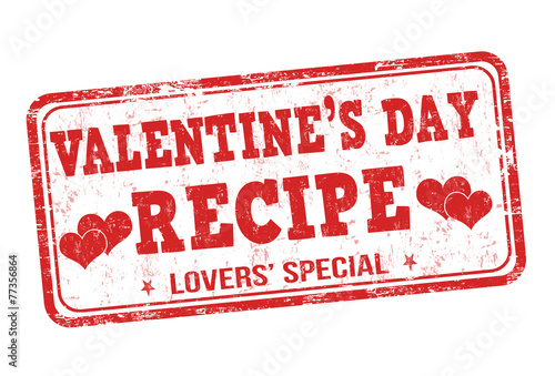 Valentines day recipe stamp