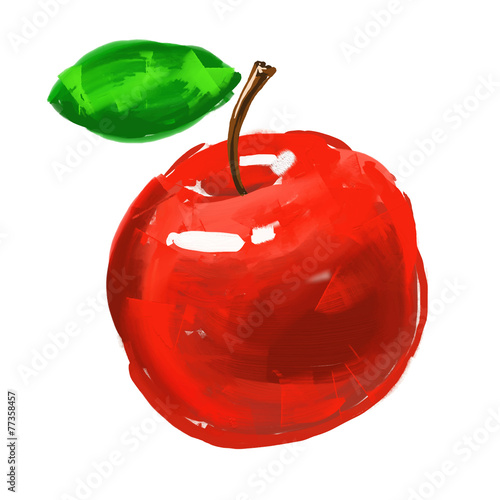 apple Vector illustration  hand drawn  painted
