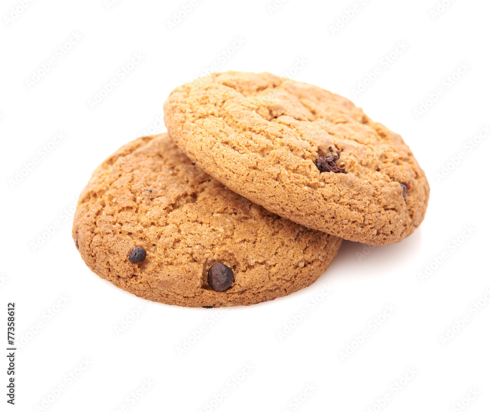 oat cookies on white background oat cookies on white background