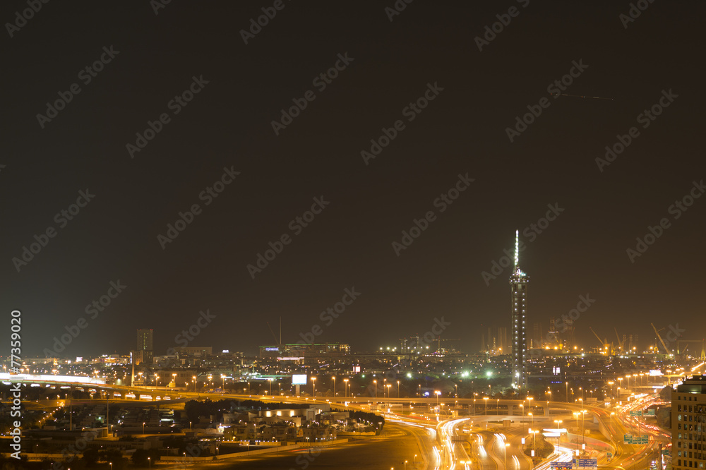 Night view of Dubai