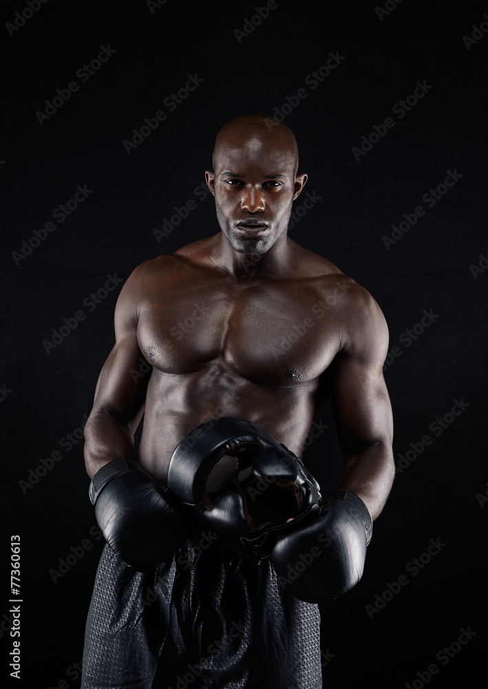 Professional male boxer