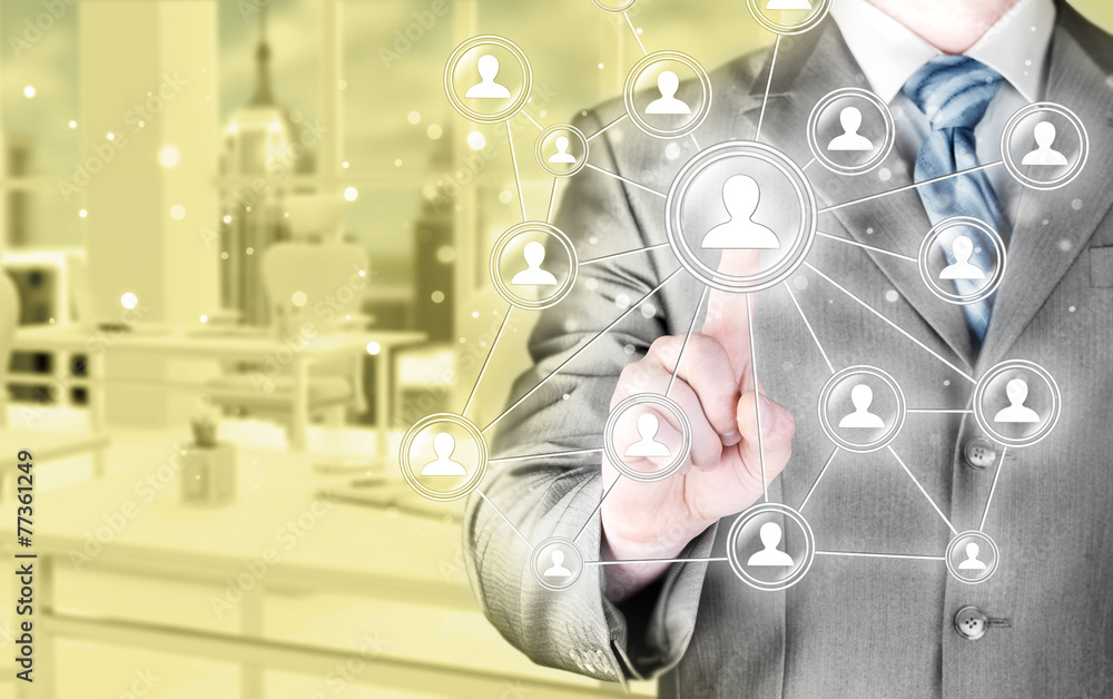 man hand pressing social media icon man hand pressing social media icon