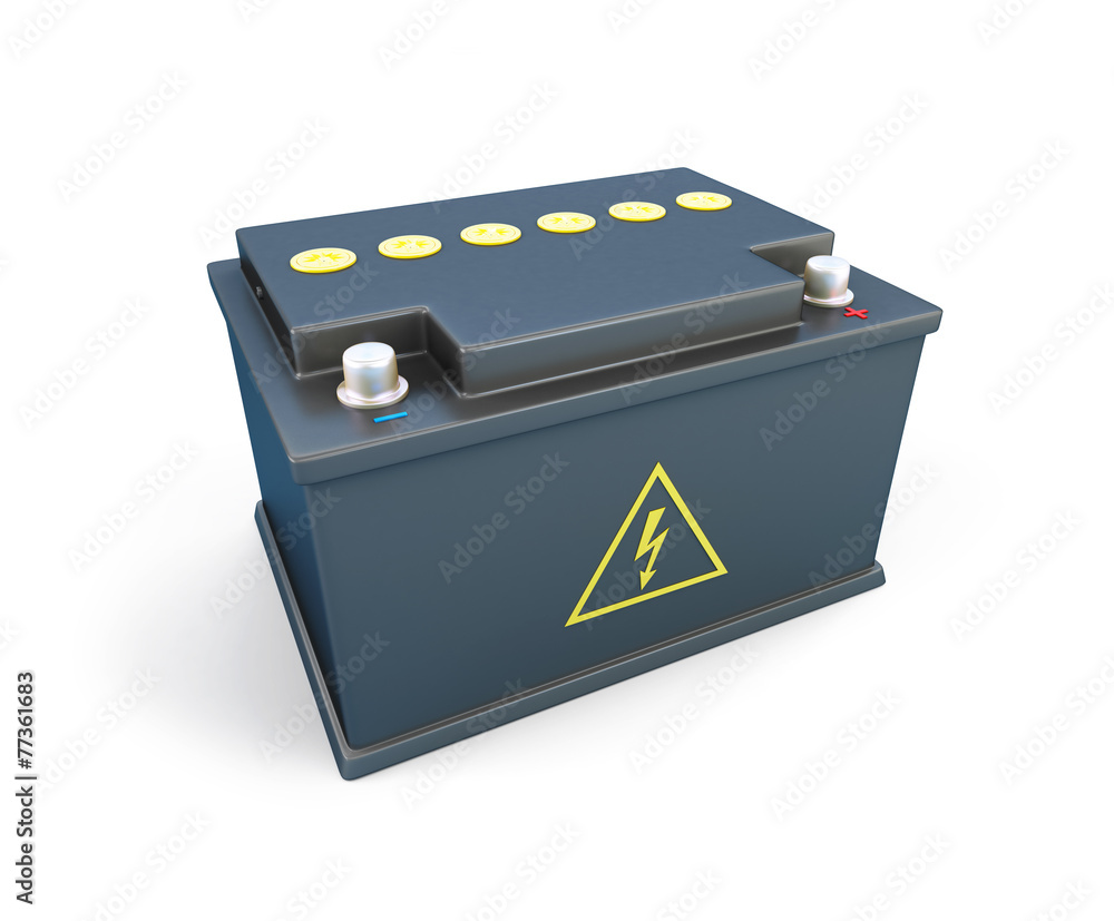 car battery 12V on a white background car battery 12V on a white background