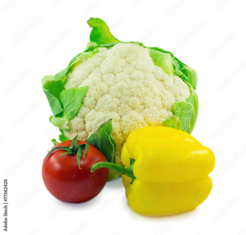 vegetables isolated on a white background vegetables isolated on a white background