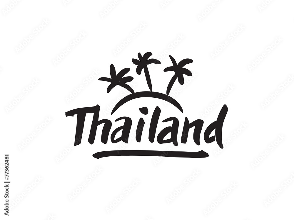 Obraz premium Thailand hand drawn lettering
