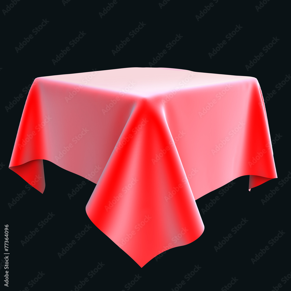 Red silk cloth on the object or table. Red silk cloth on the object or table.