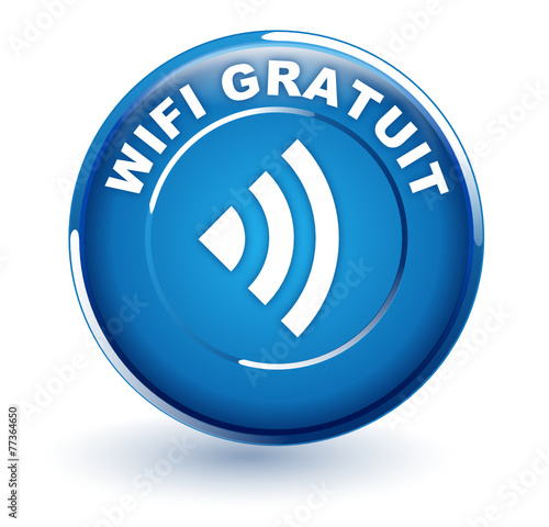 wifi gratuit sur bouton bleu