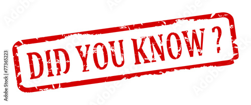 Damaged red oval stamp with the words - did you know - vector