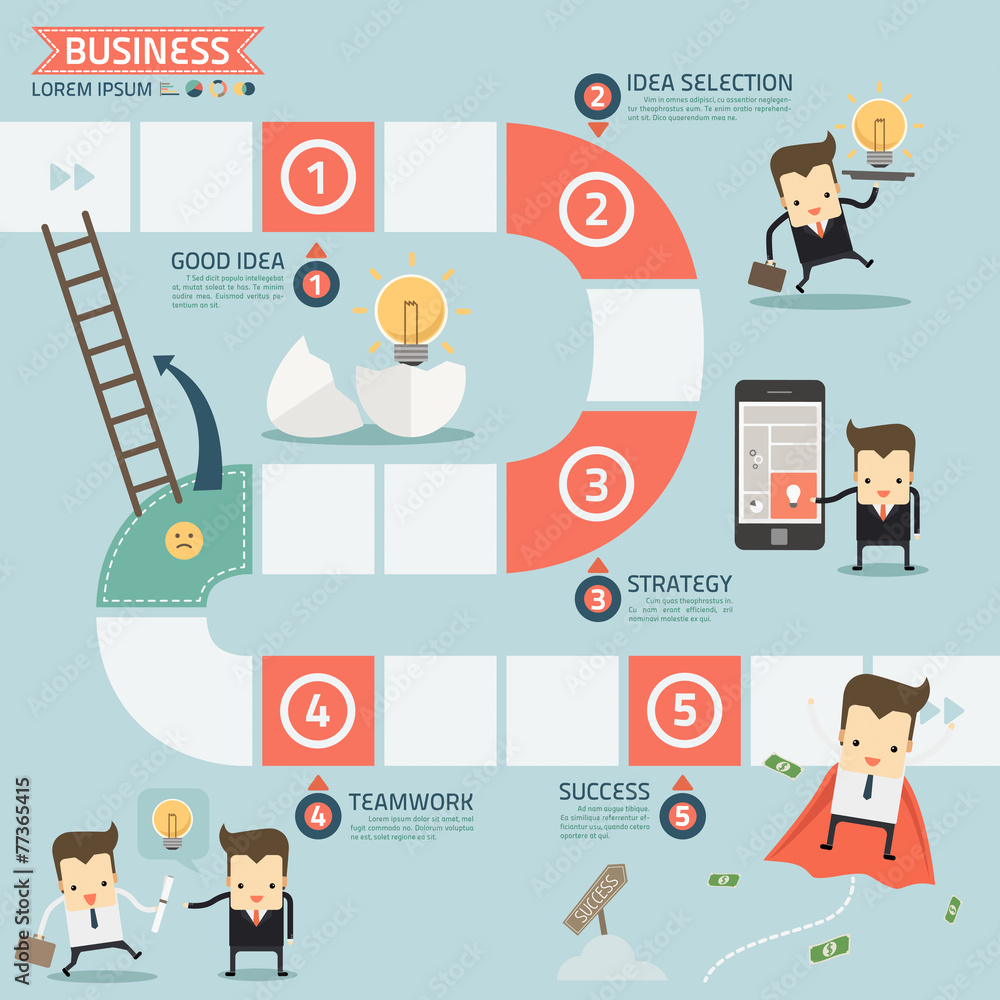 step for success business concept
