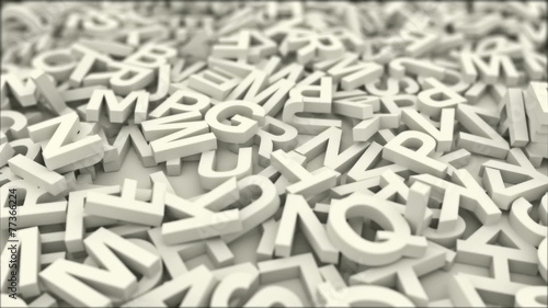 Letters.Seamless loop