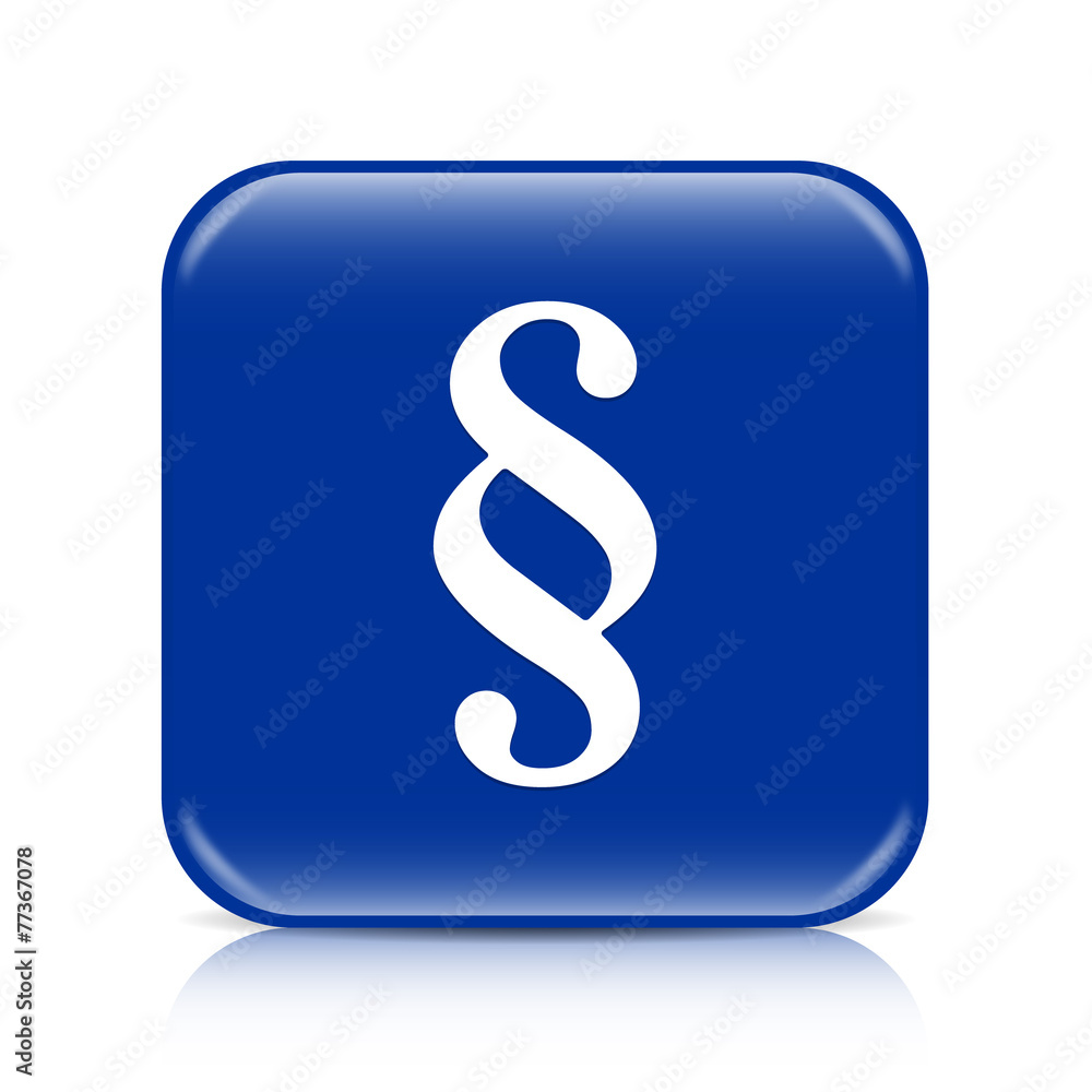 Dark blue paragraph button icon with reflection Dark blue paragraph button icon with reflection