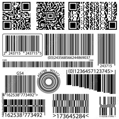 COLLECTION OF BARCODE AND QR CODE