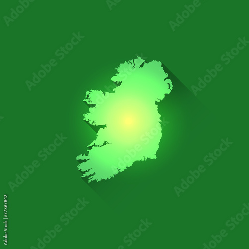 Irish Contour of Map