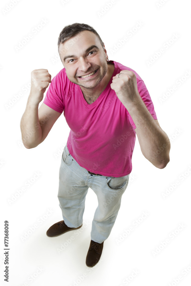 Crazy Joyful man success Crazy Joyful man success